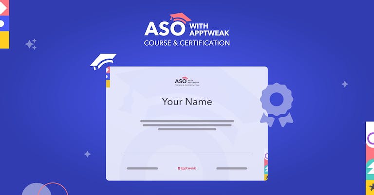 「ASO with AppTweak」学習コース＆認定資格の合格証明書