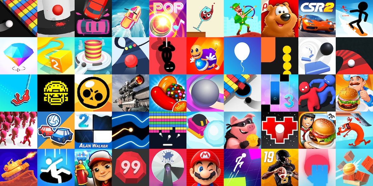 App icons of Top 50 mobile games in the US App Store Game - Arcade Category 