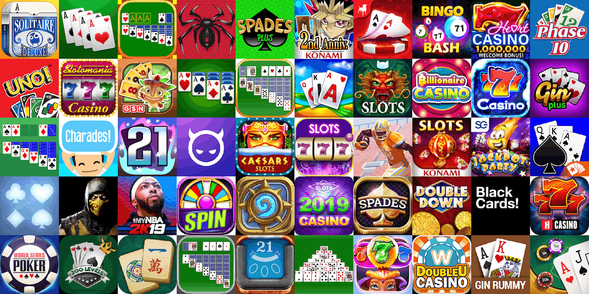 App icons of Top 50 mobile games in the US App Store Game - Card Category 