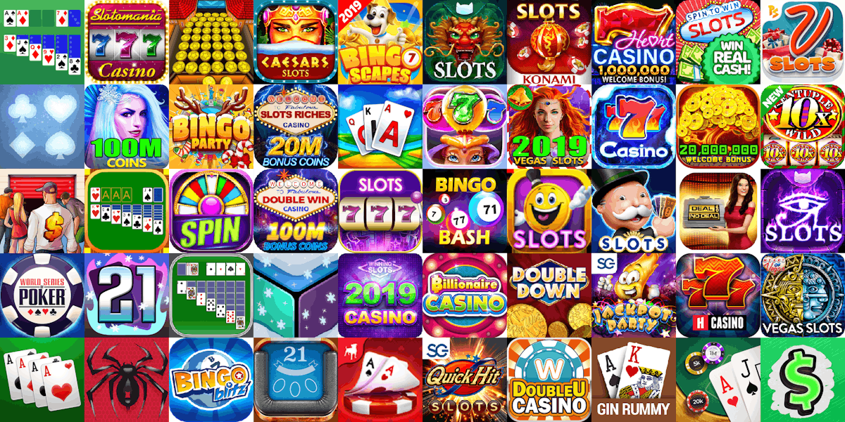 App icons of Top 50 mobile games in the US App Store Game - Casino Category 