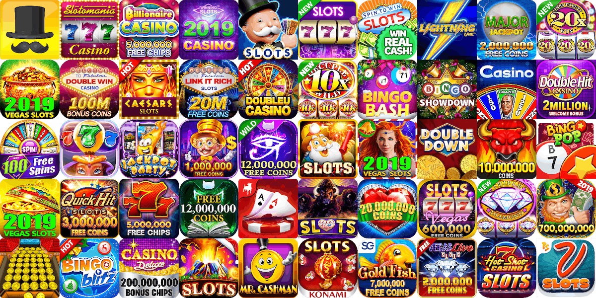 App icons of Top 50 mobile games in the US Play Store Game - Casino Category 